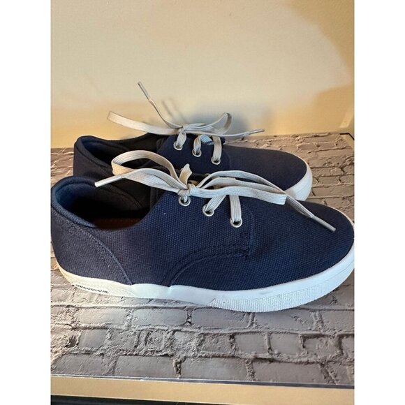 Sun + Stone Kiva Kids Size 1 Navy Sneakers - Like New - Picture 1 of 6